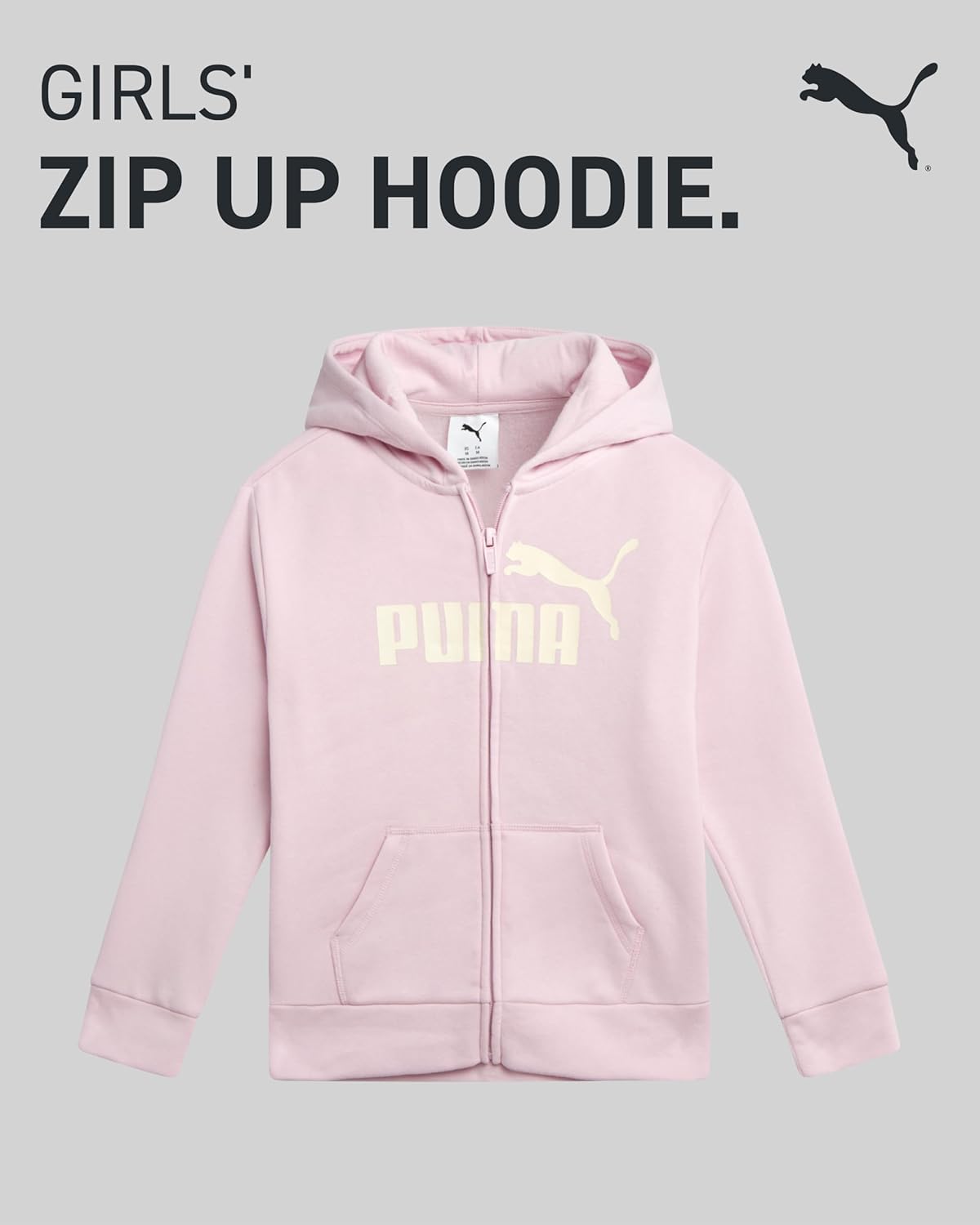 PUMA Girls Sporty Fleece Hoodie