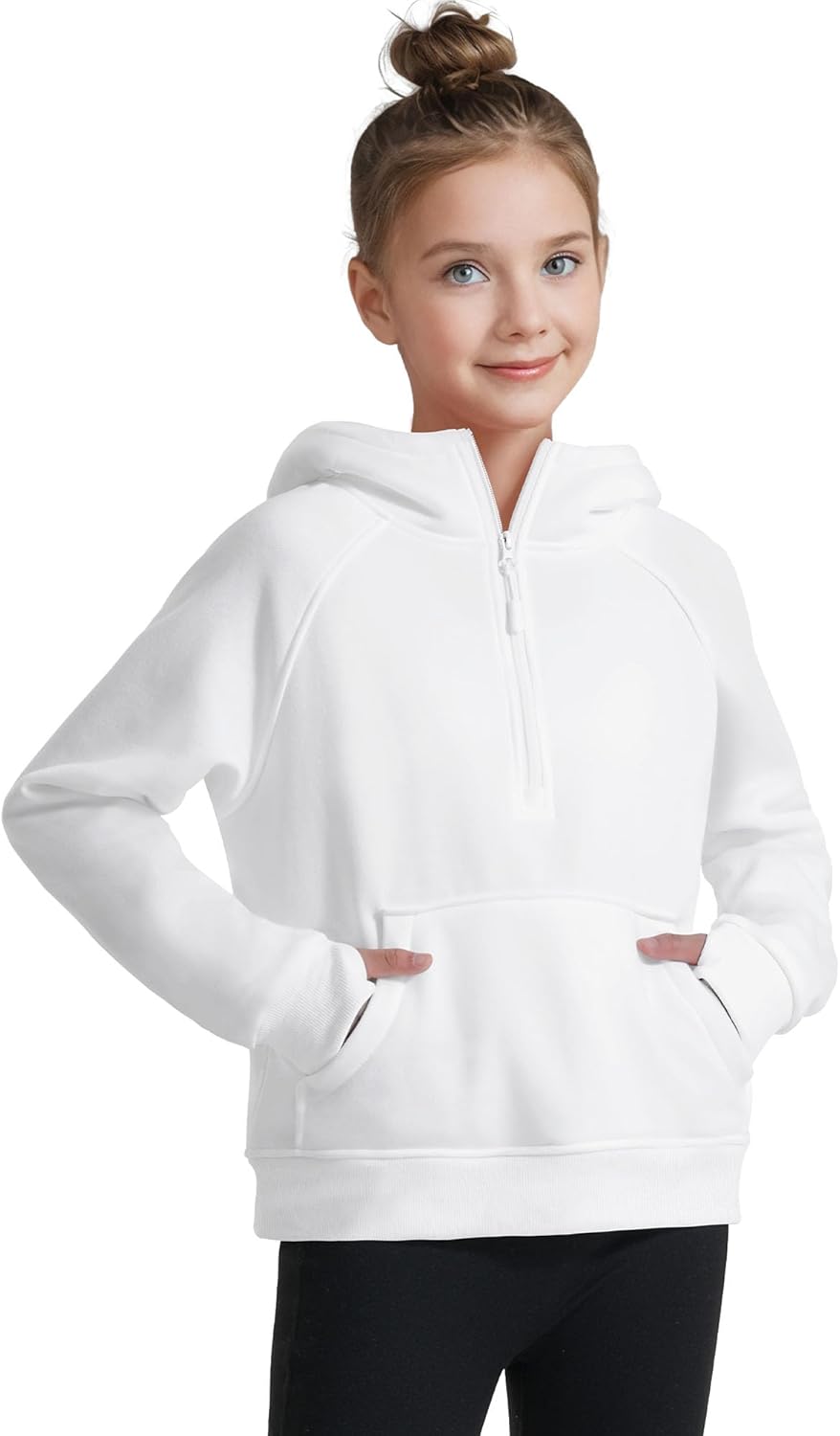 JOCMIC Girls Half Zip Fleece Sweater