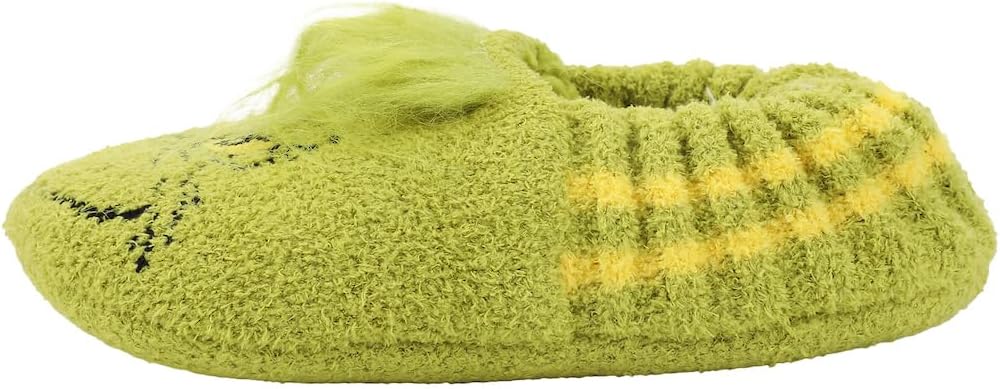 Dr Seuss Grinch Fuzzy Chenille Youth Slipper Socks Adventure
