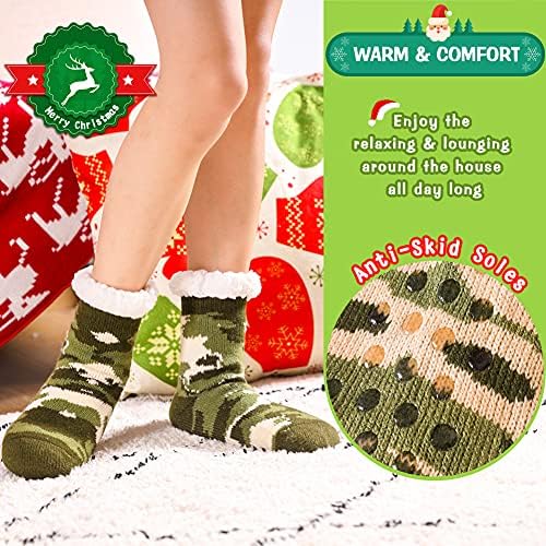 Fuzzy Slipper Socks for Kids Soft Warm