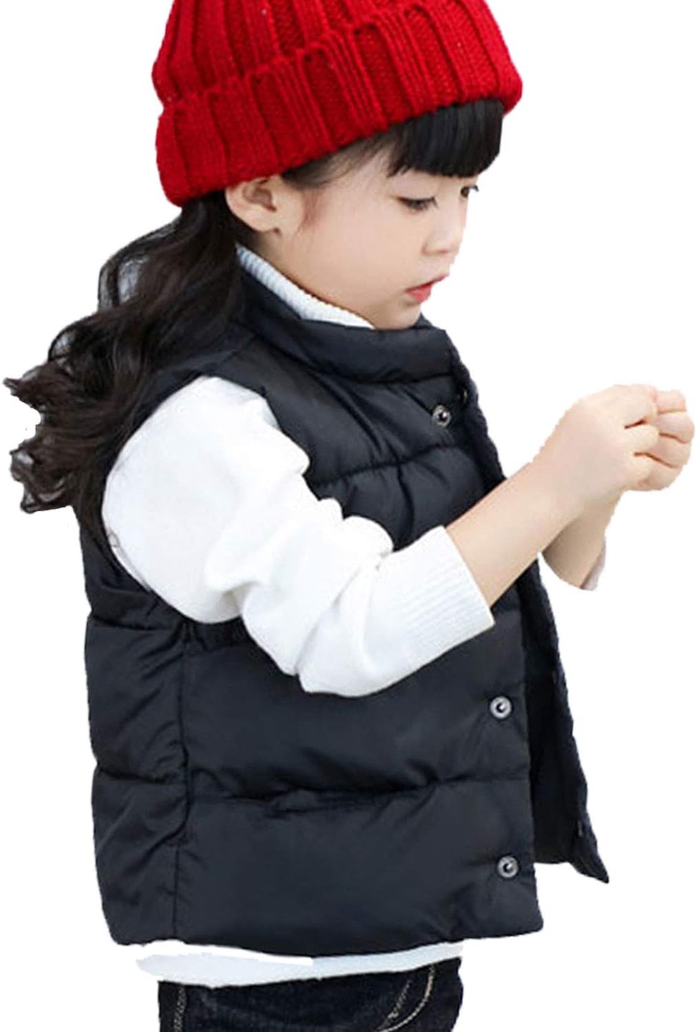 LANBAOSI Baby GirlsBoys Winter Cute High Neck Vest