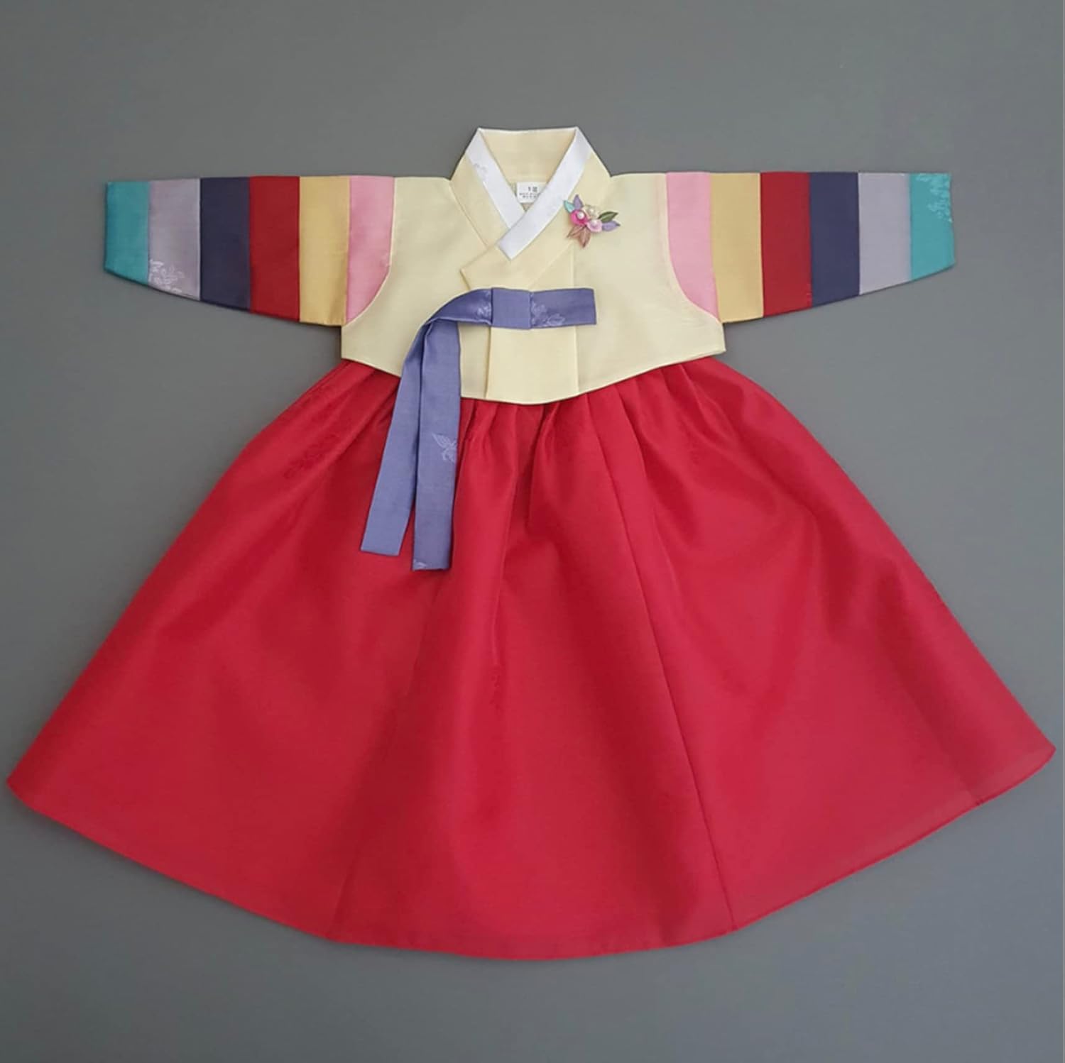 OUJI I - Ivory Pink Floral Baby Hanbok