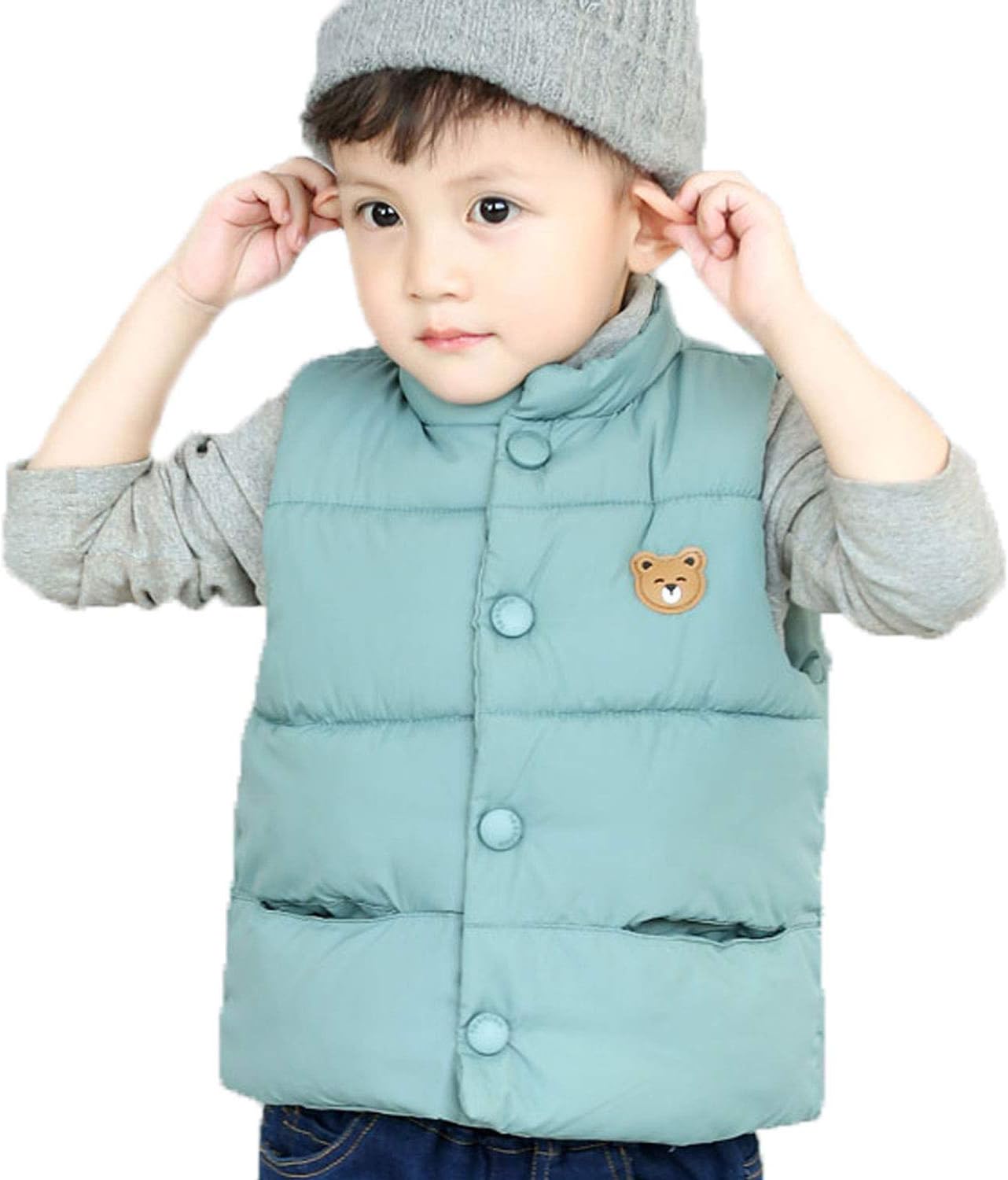 Cute Lightweight Winter Puffer Vest for Kids