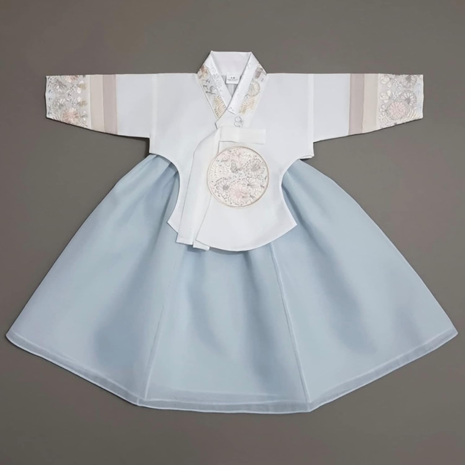 Striped Sky Dangui Girl Hanbok for Kids - Modern Traditional