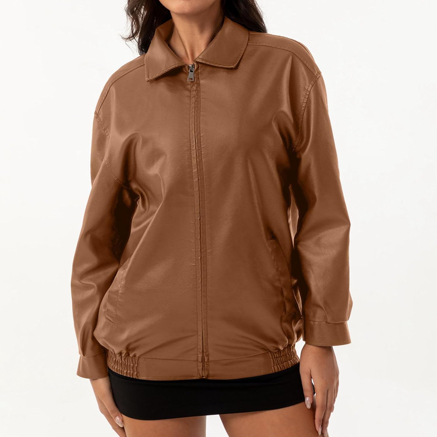 Faux Leather Motorcycle Jacket