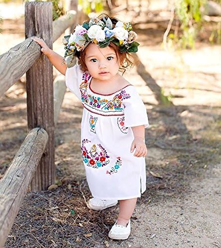 Elegant Ethnic Floral Knit Dress for Baby Girls