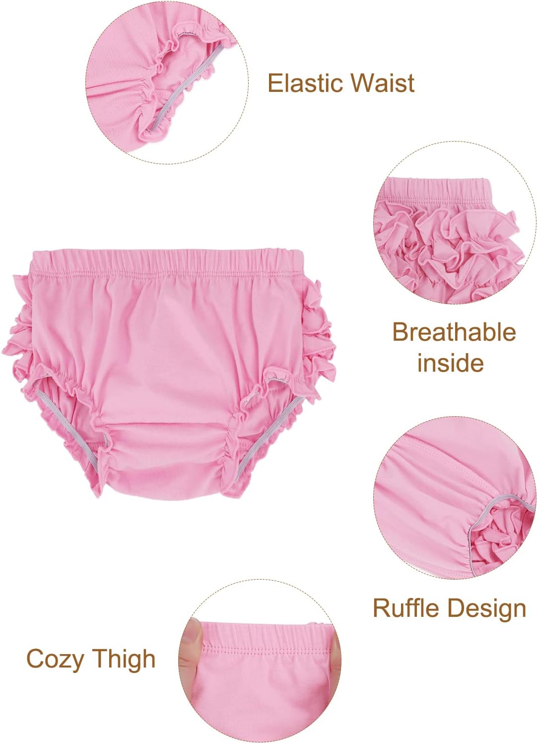 Premium Cotton Spandex Bloomers with Ruffle