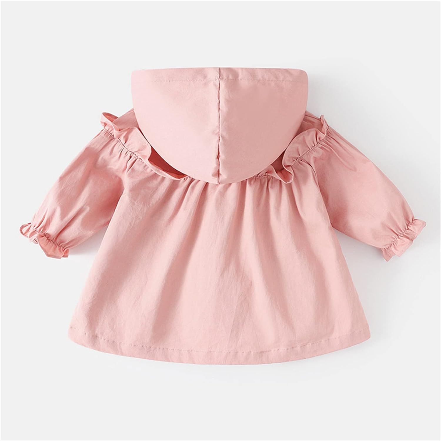 Toddler Girl Rain Jacket with Ruffles and Lining