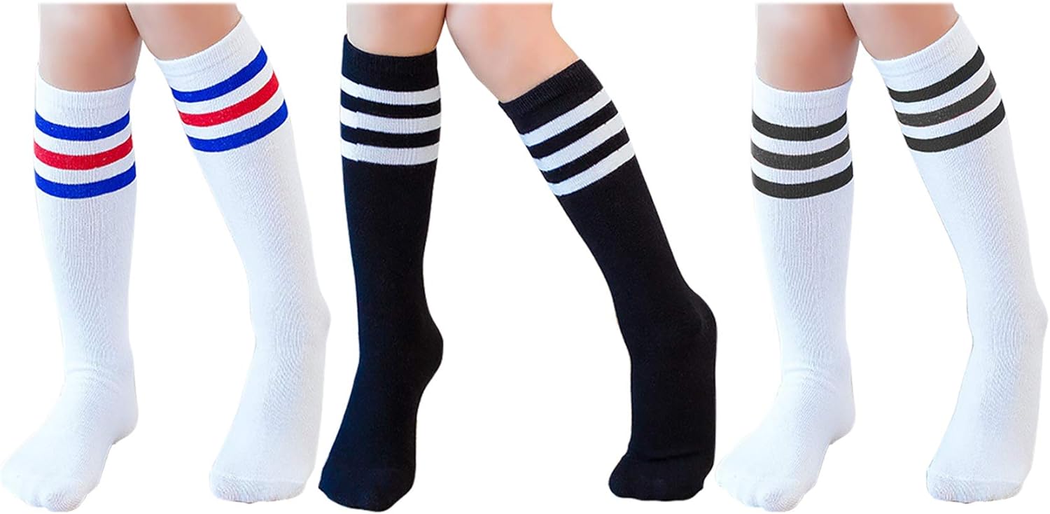 TOCONFFON Soft and Reliable Knee-High Socks for Kids