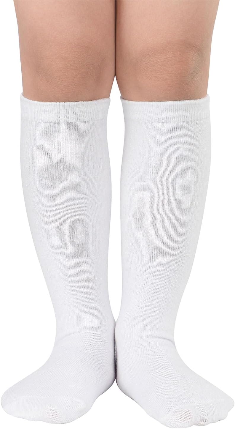 Knee-High Cotton Socks for Kids Perfect for Soccer More