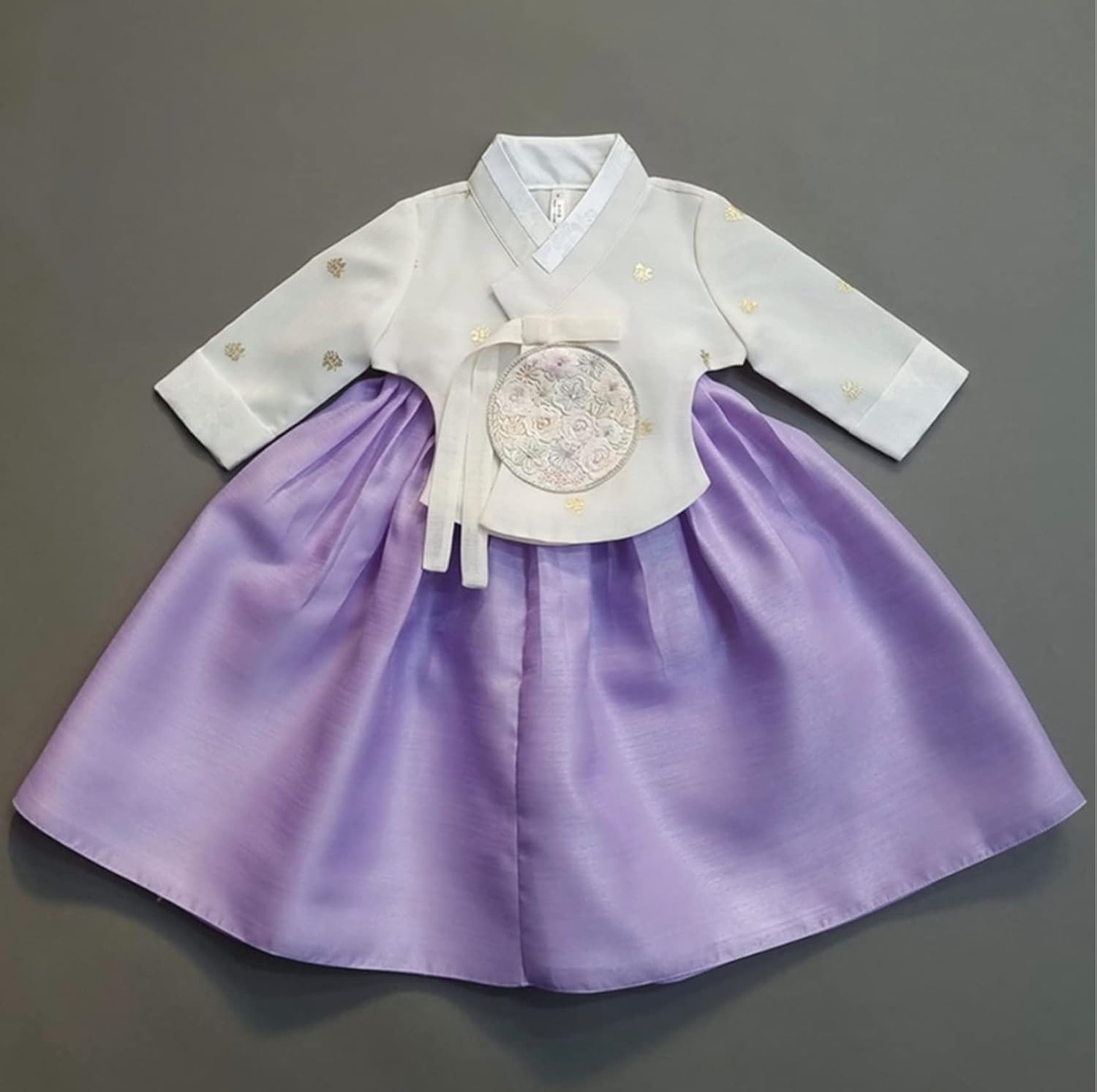 Ivory Foil Trad Dress for Korean Kids