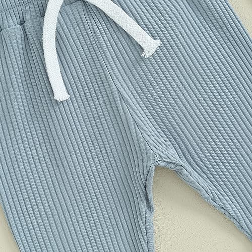 SHUING 3-Piece Elastic Jogger Pants for Toddler Boys and Girls