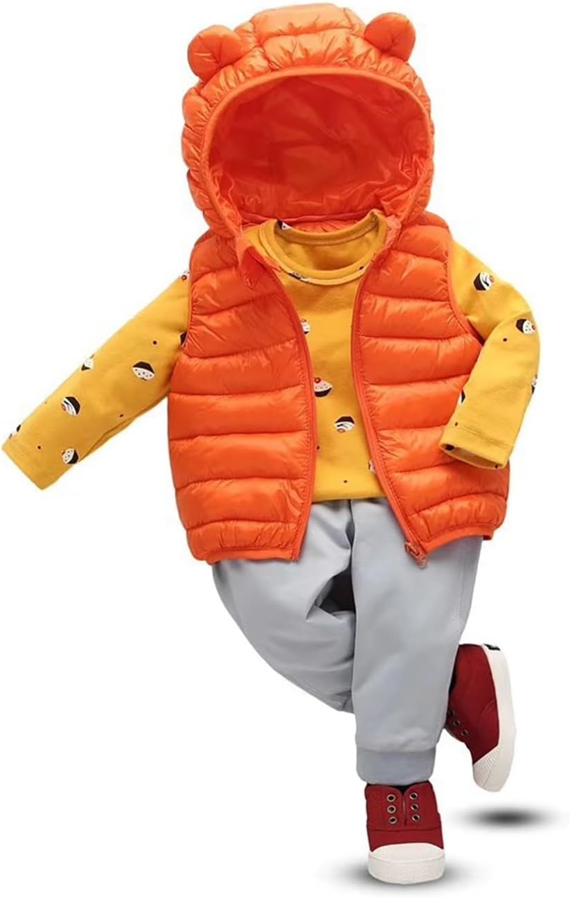 Fleece Hooded Bear Ears Winter Vest for Babies