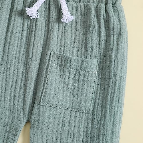 Cotton Linen Joggers for Toddler Boys