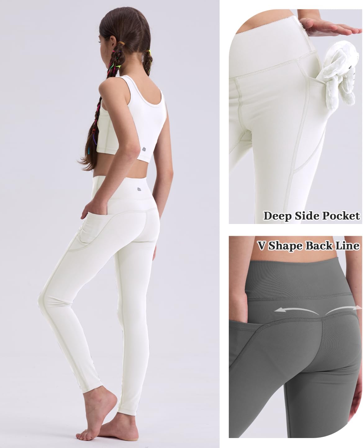 Girls Black Athletic Leggings