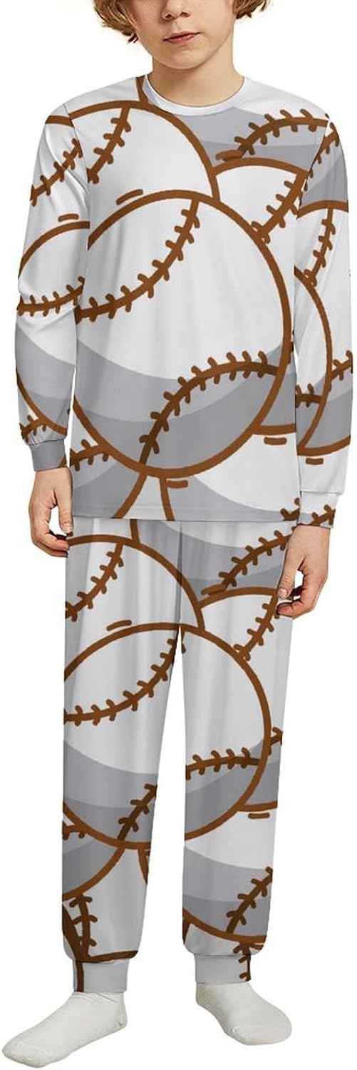 Thermal Underwear Set for Kids Christmas Candy Cane Unisex Baselayer
