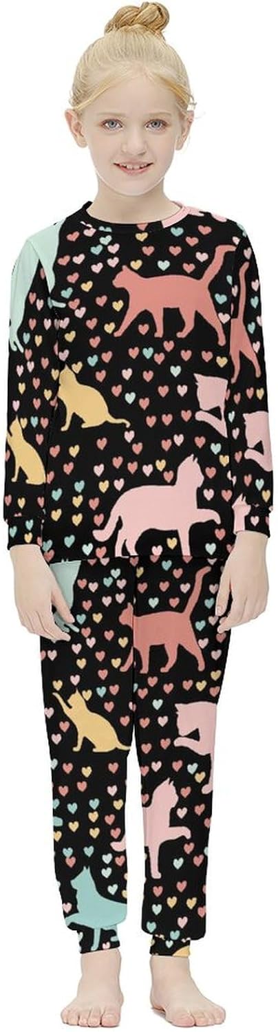 MEIKKO Girls Thermal Pajama Set - Long Johns Basic Set