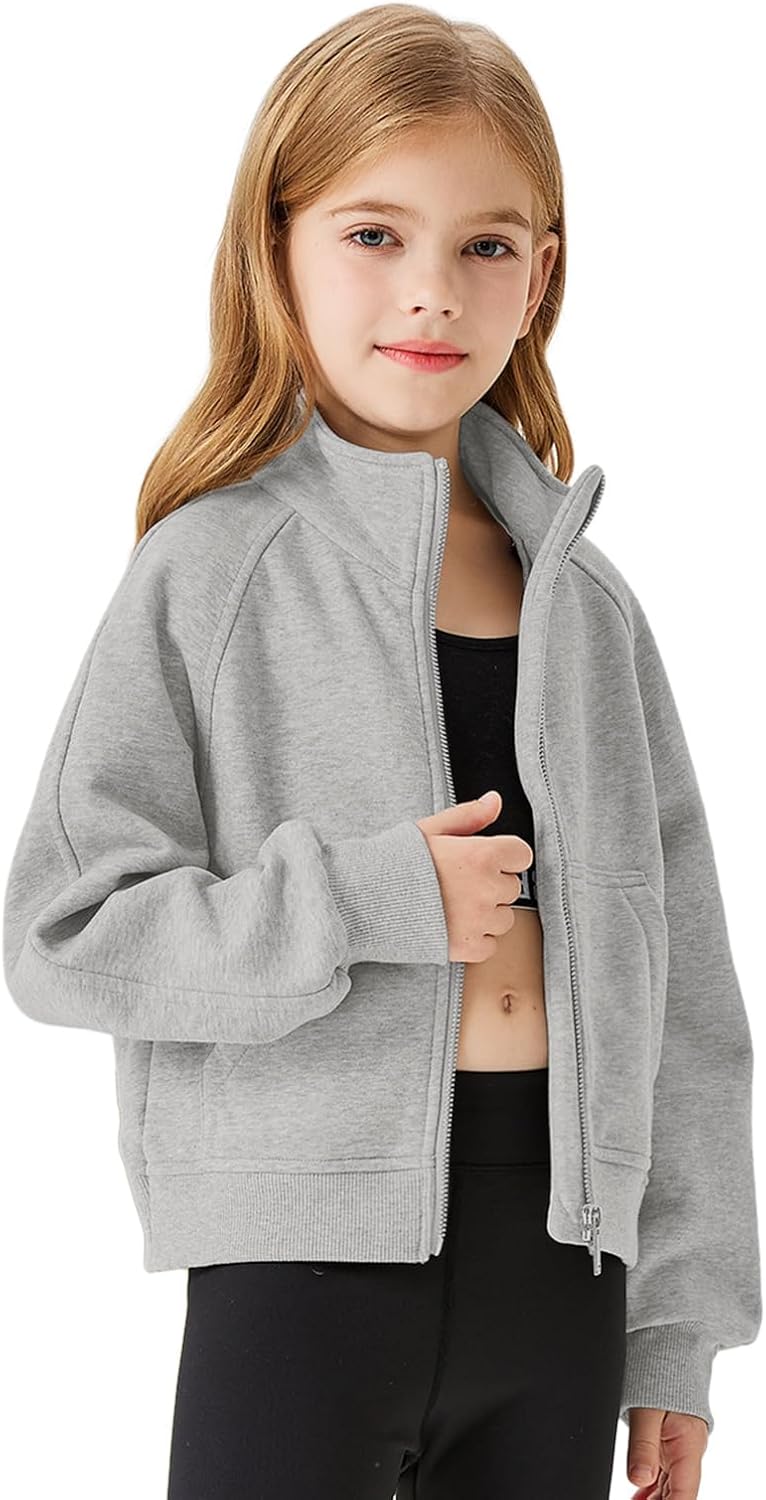 Meikulo Girls Zip Up Sweatshirt 7-14 Years