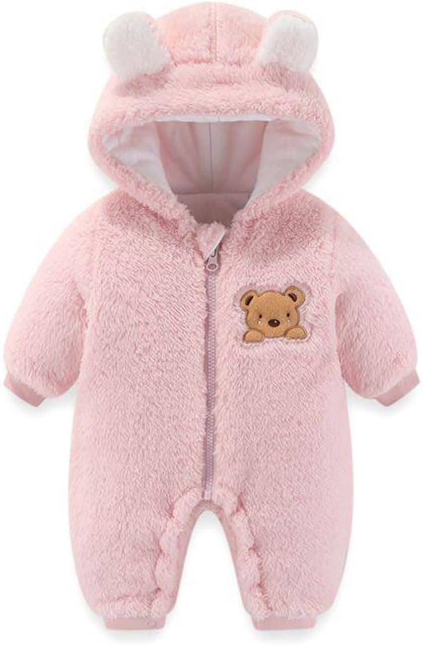 Baby Girls Boys Winter Snowsuit Teddy Bear Outfit Romper Coat