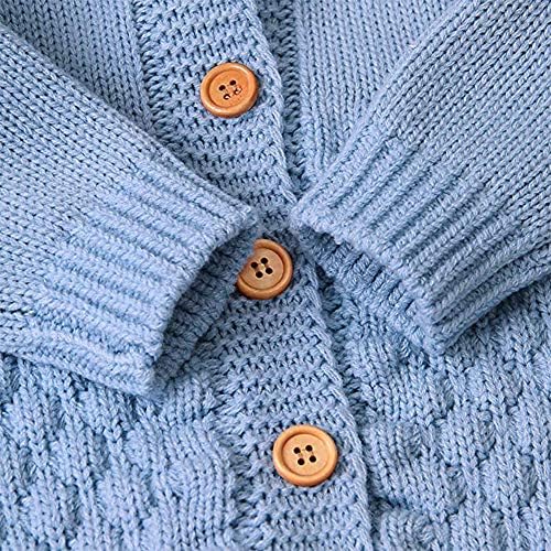 IBTOM CASTLE Unisex Baby Romper with 3D Bear Ears Warm Winter Pajamas