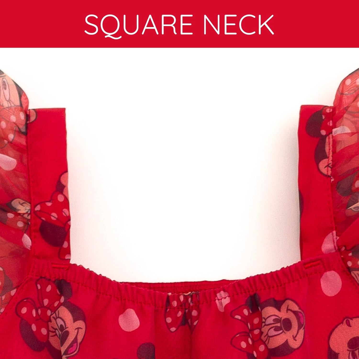 Disney Girls Square Neck Organza Dress 2T - 14-16