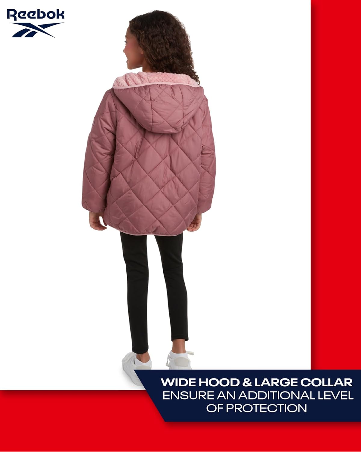 Reebok Girls Reversible Puffer Jacket