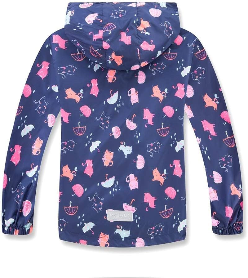 SHOOYING Kids Rain Jacket Waterproof Windbreakers for Boys Girls