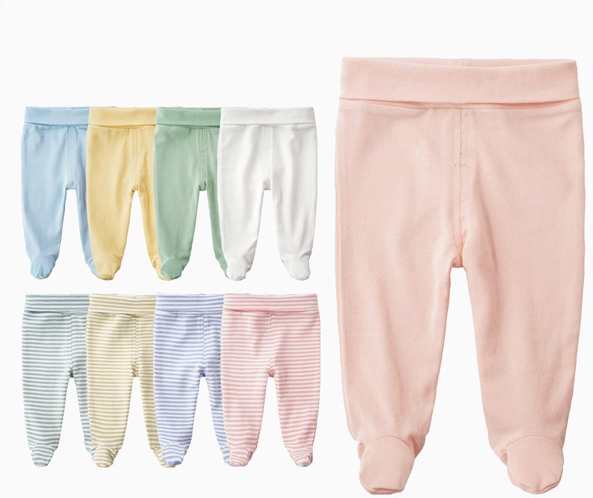 3-Pack Teach Leanbh Infant Baby Cotton High Waist Leggings