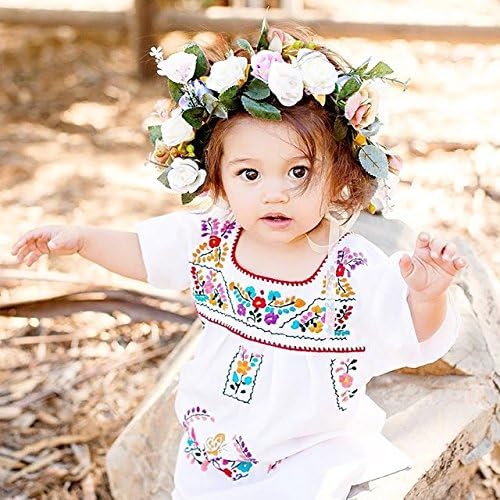 Elegant Ethnic Floral Knit Dress for Baby Girls