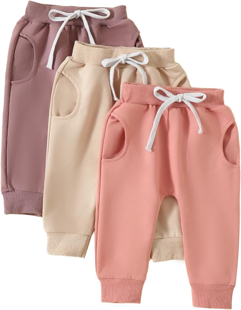 Premium 3-Pack Cotton Jogger Pants for Toddlers