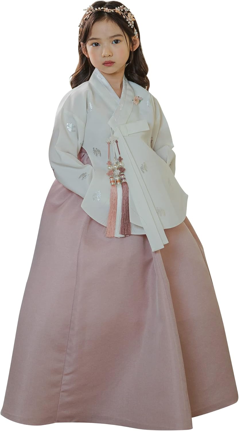 Ivory Indie Pink Dangui Girl Hanbok