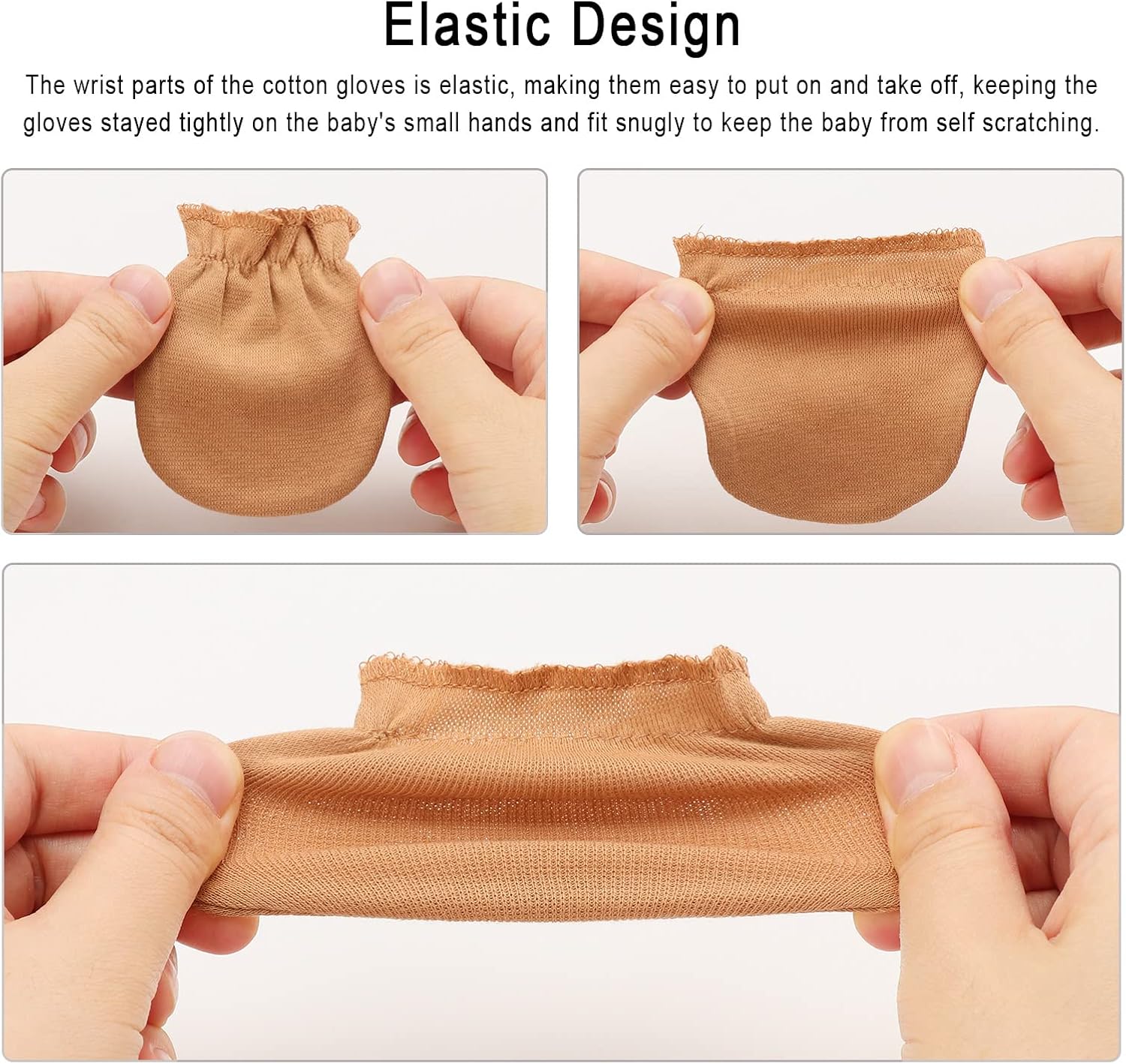 Perfect Gift - Soft Organic Cotton No-Scratch mittens for Newborn