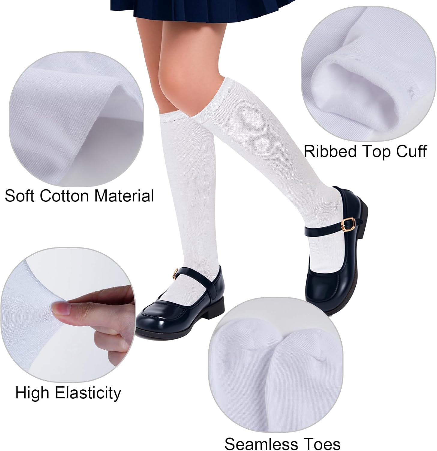 Durable School Socks for Girls