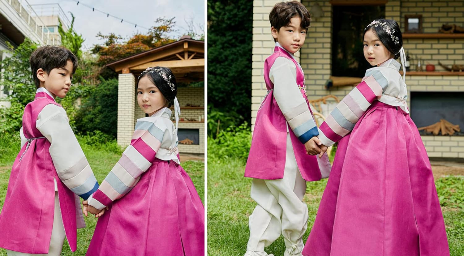 Korean Baby Girl Hanbok Top and Skirt Combo