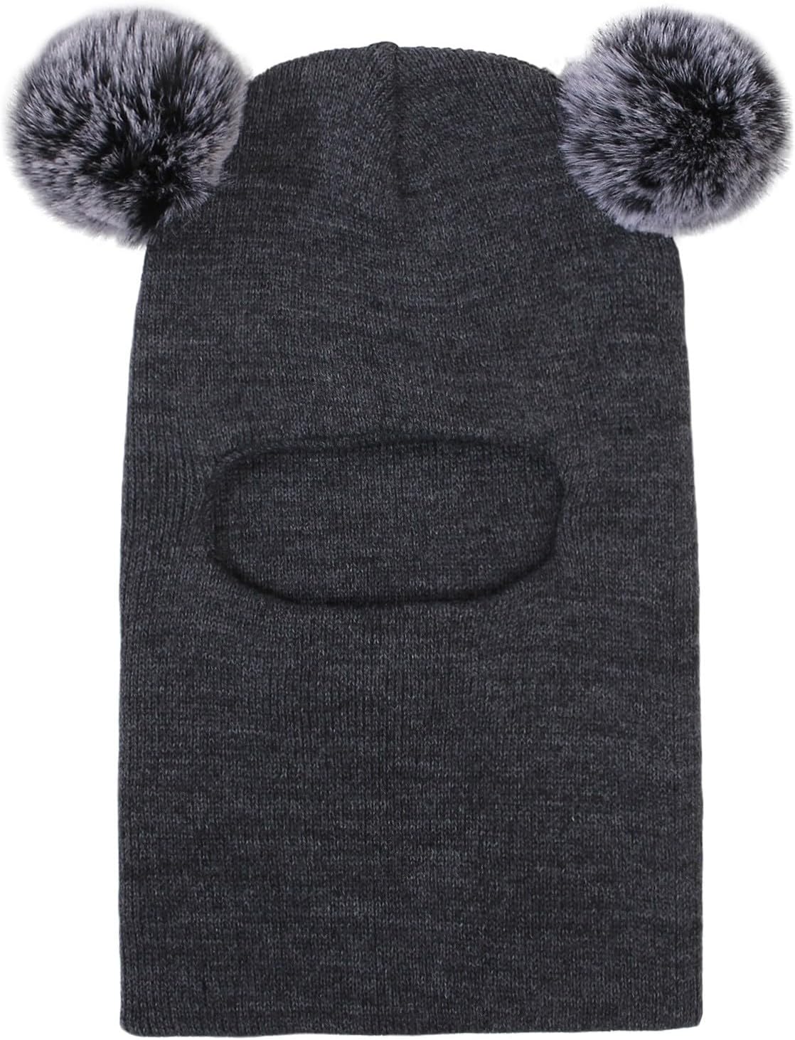 Baby Winter Hat Scarf Set - Toddler Balaclava Hat Fleece Lined Neck Warmer
