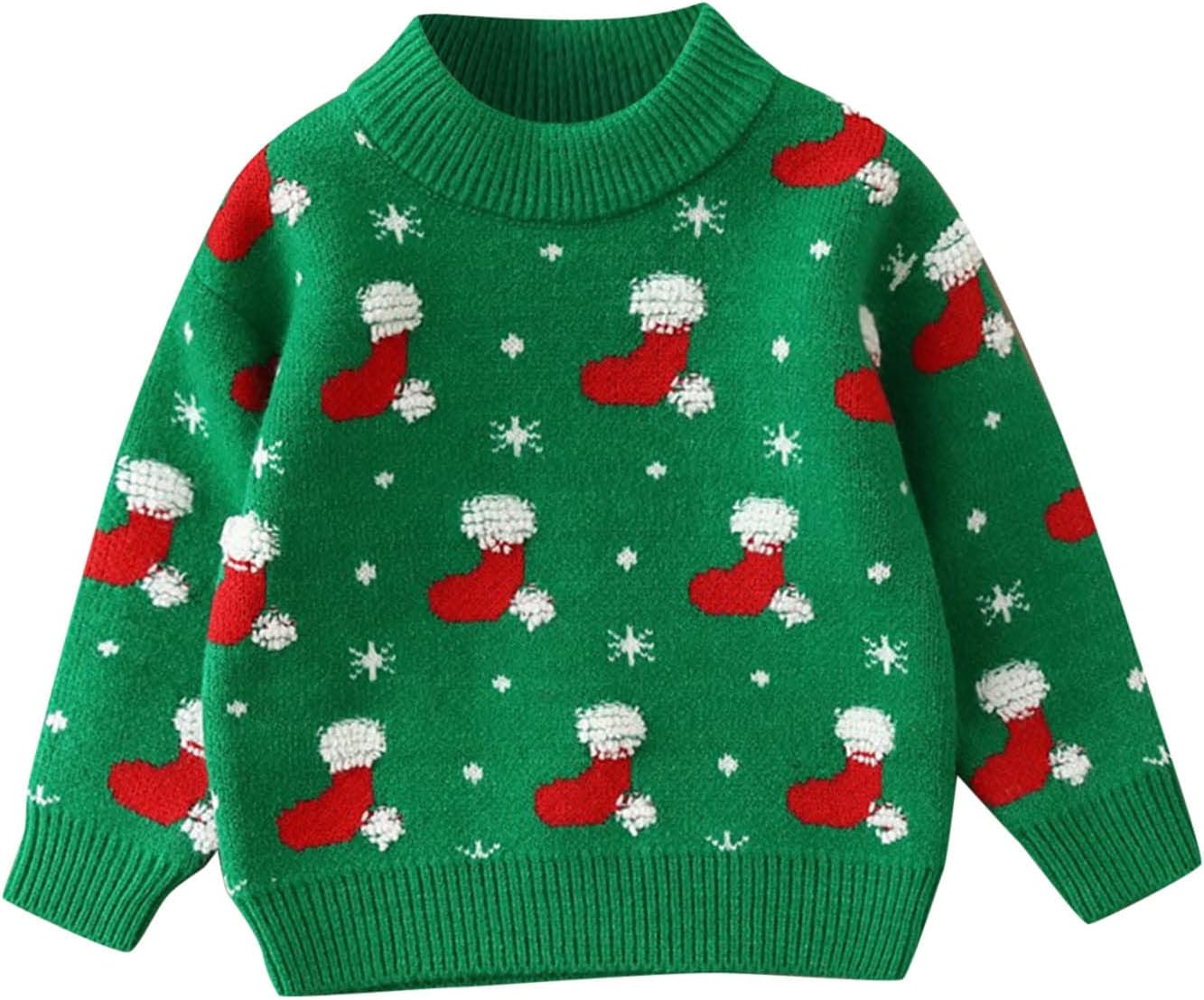 Baby Girl Christmas Sweater Chunky Knit Warm Pullover