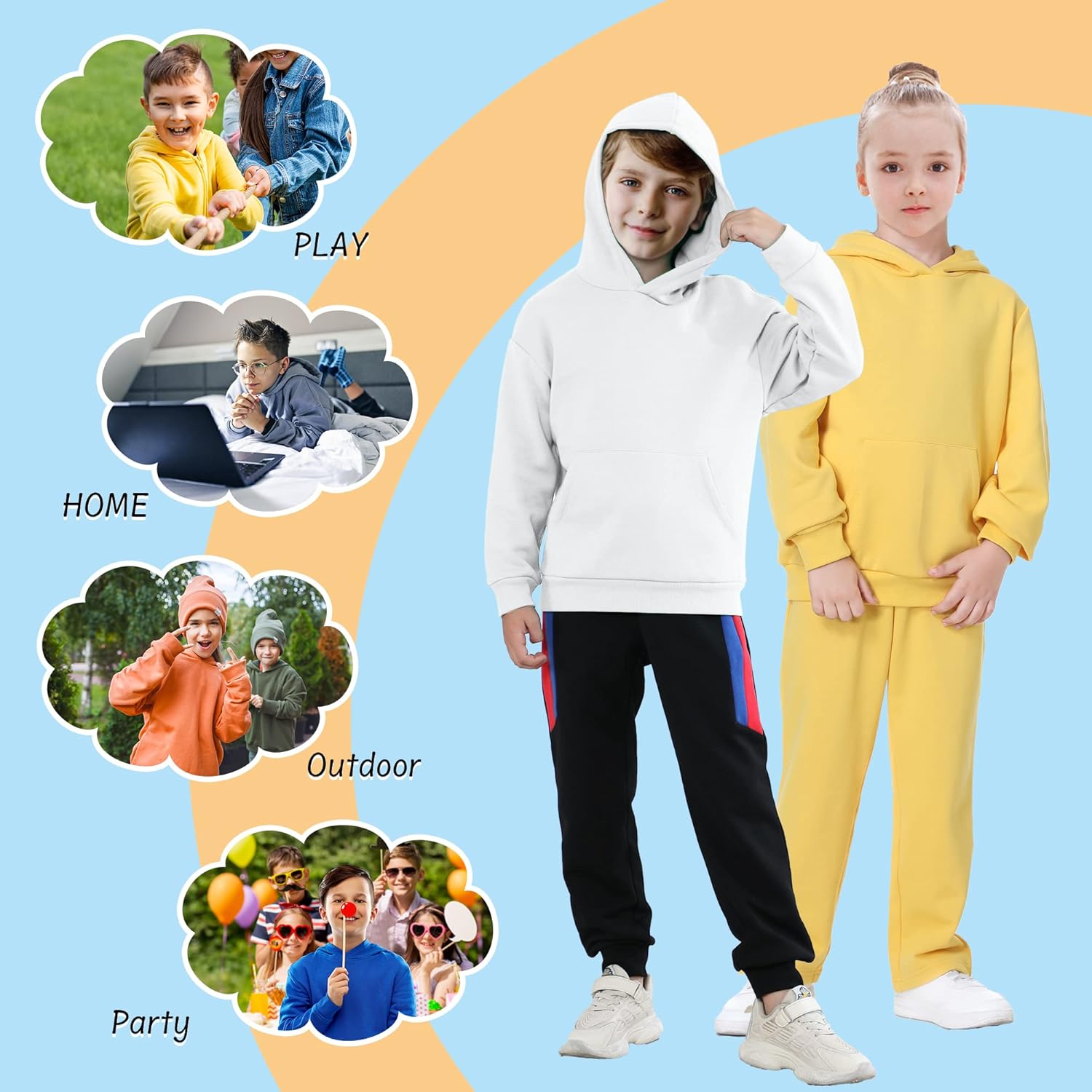 AMERICLOUD Kids Soft Fleece Hoodie