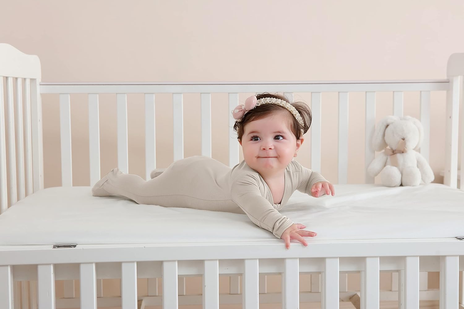 TWINOR Baby Footed Pajamas with Mittens One-Piece Romper 1