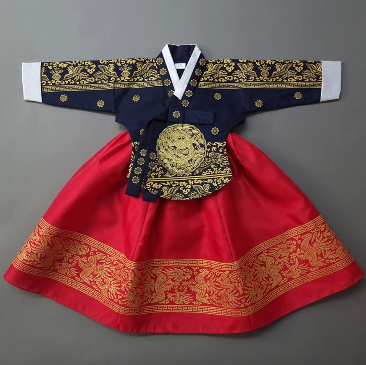 Navy Blue Hanbok Dress for Your Little Star