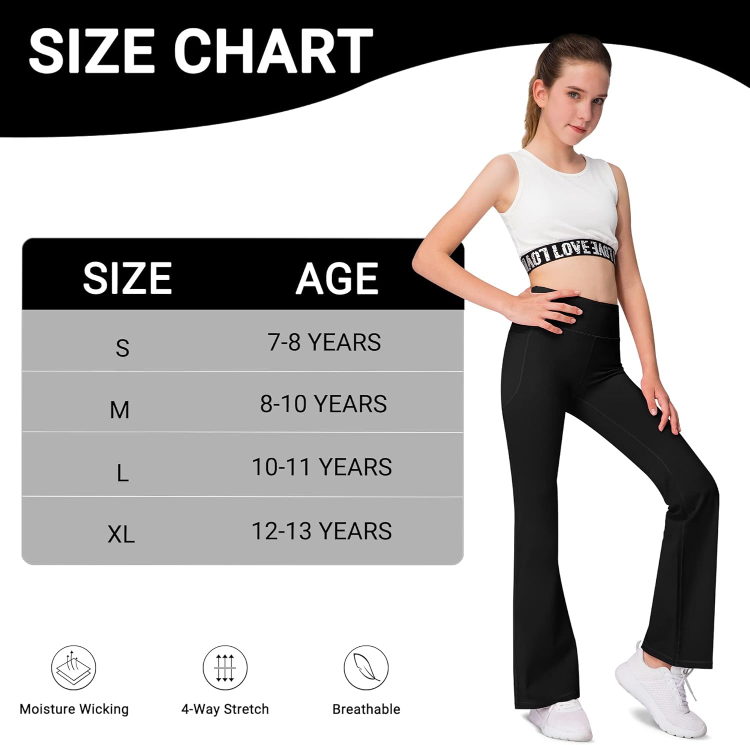GIRL YOGA FLARE PANTS