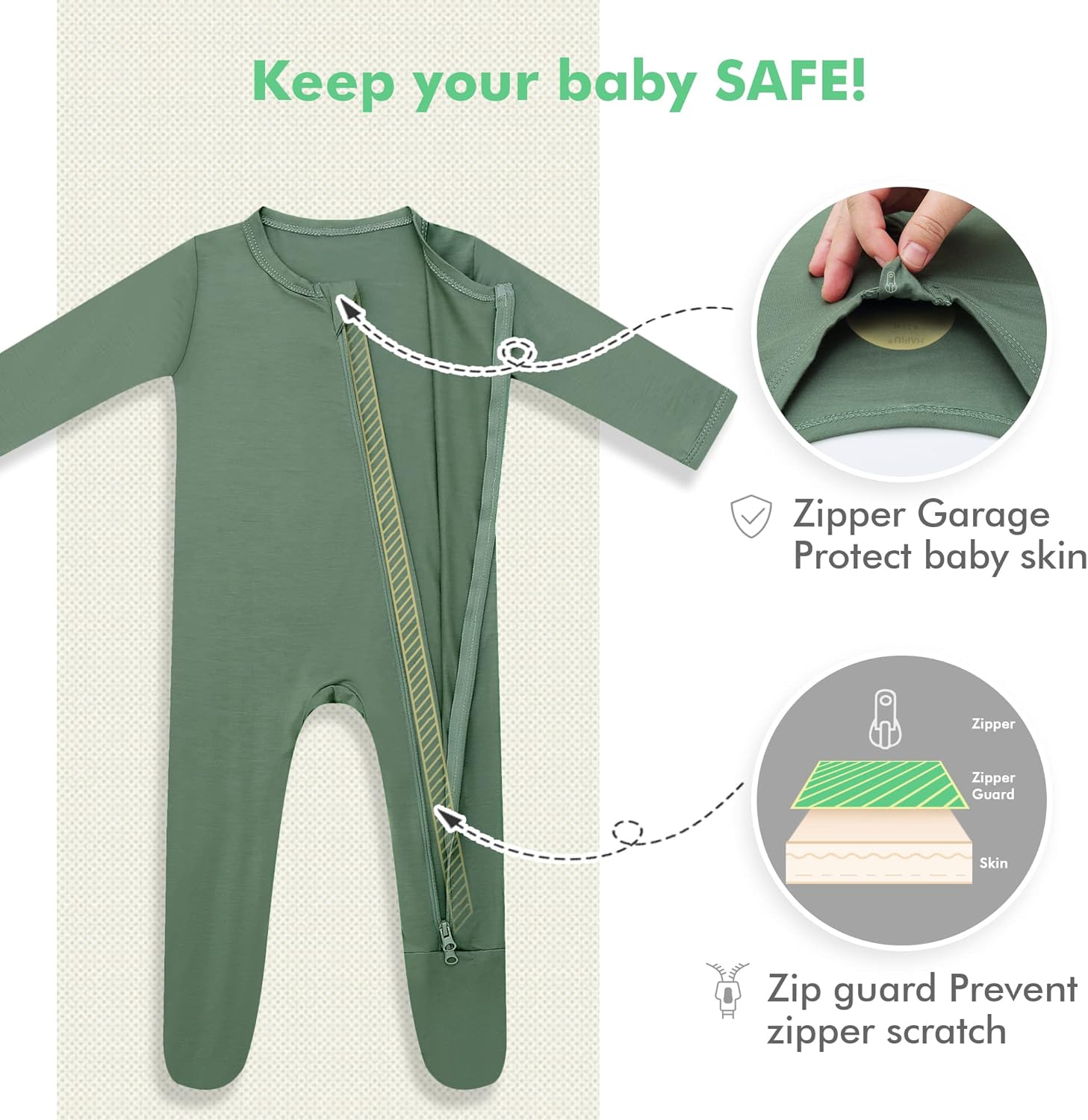 HAPIU Bamboo Rayon Pajamas for Babies Eco-Friendly Cozy
