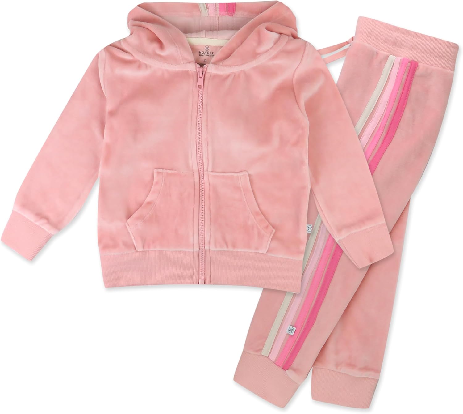 HonestBaby Organic Cotton Velour Tracksuit Set