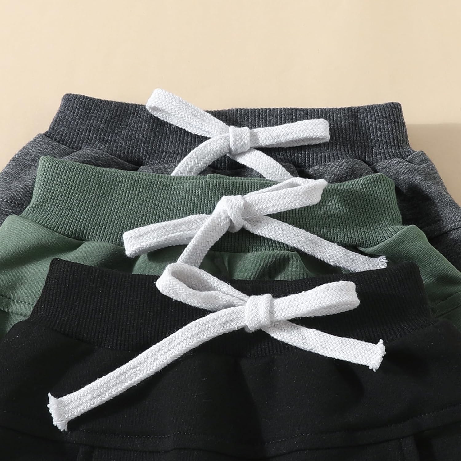 High-Quality Soft Cotton Jogger Pants for Baby and Toddler - 3-Pack