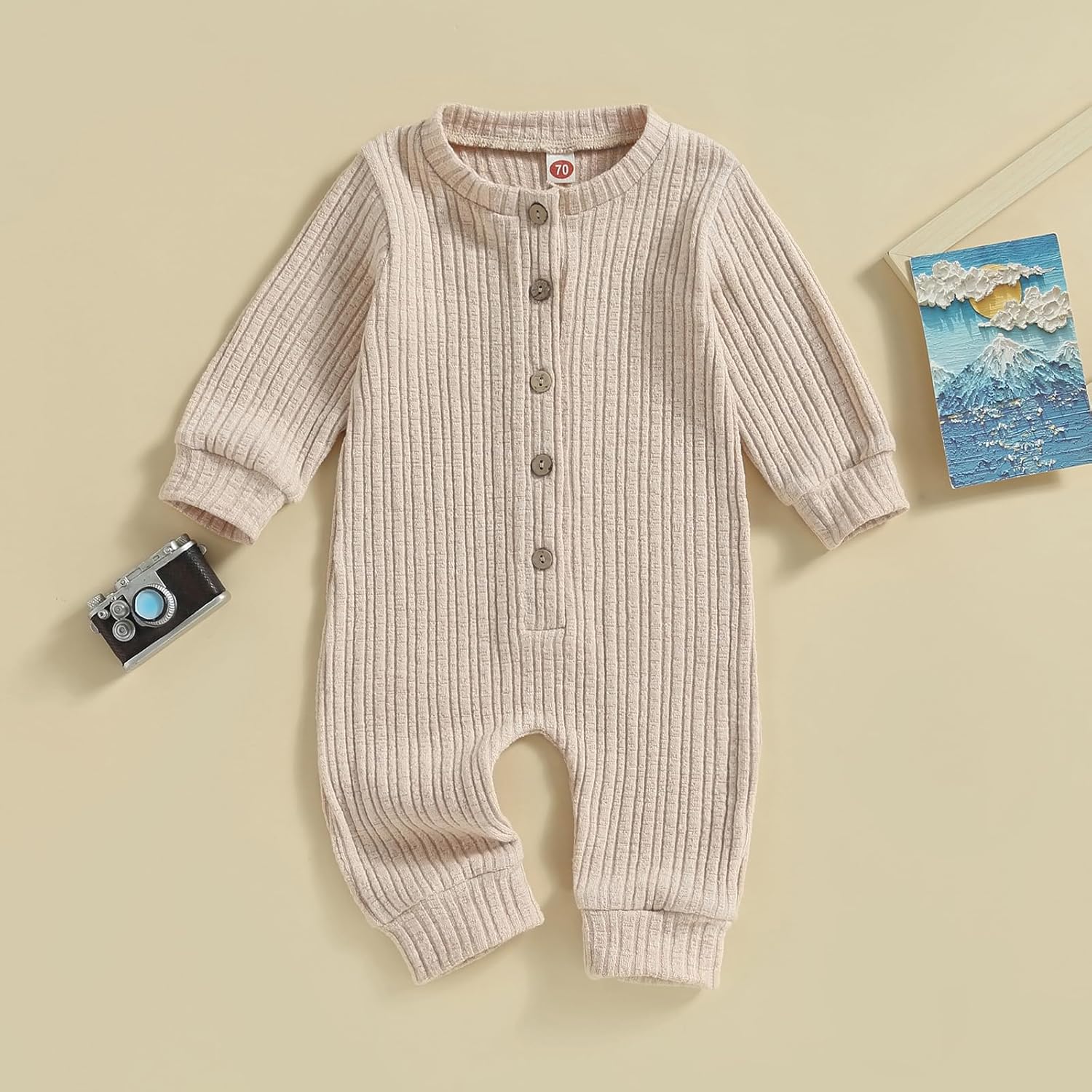 Adorable Itxt Romper for Newborn Button Jumpsuit Baby Girl Boy
