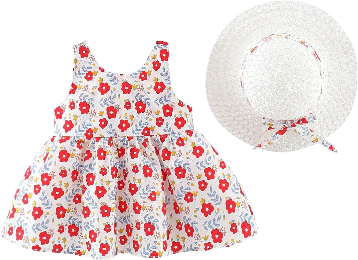 Cute Princess Toddler Beach Sets with Beaded Hats