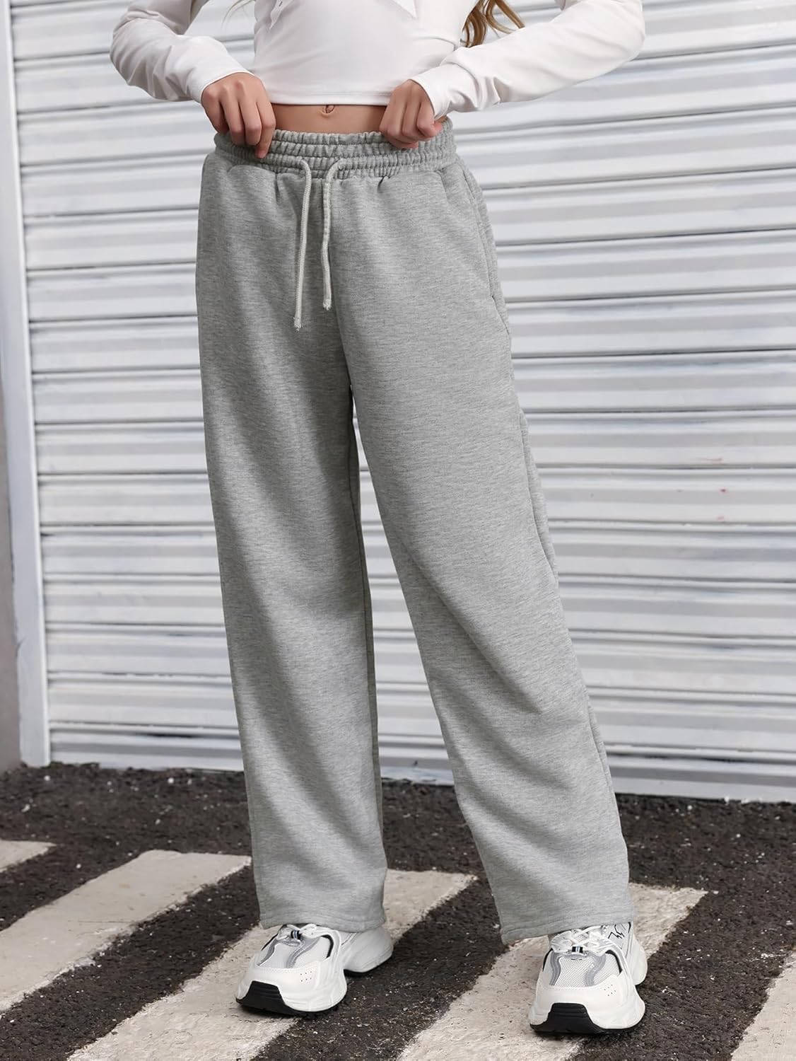 SOLY HUX Girls Straight Wide Leg Sweatpants