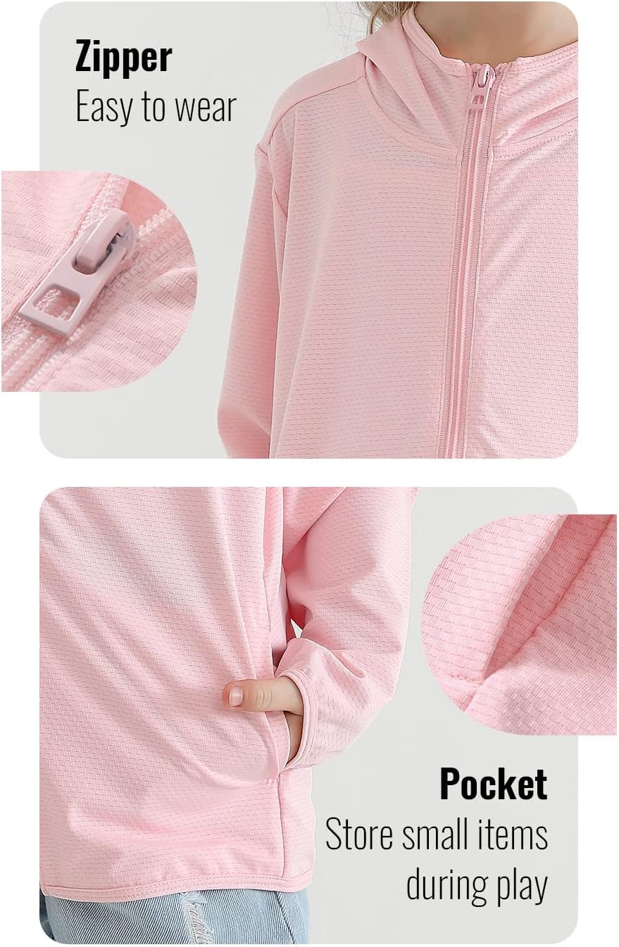 Kids Athletic Hoodie Dry Fit Sun Protection