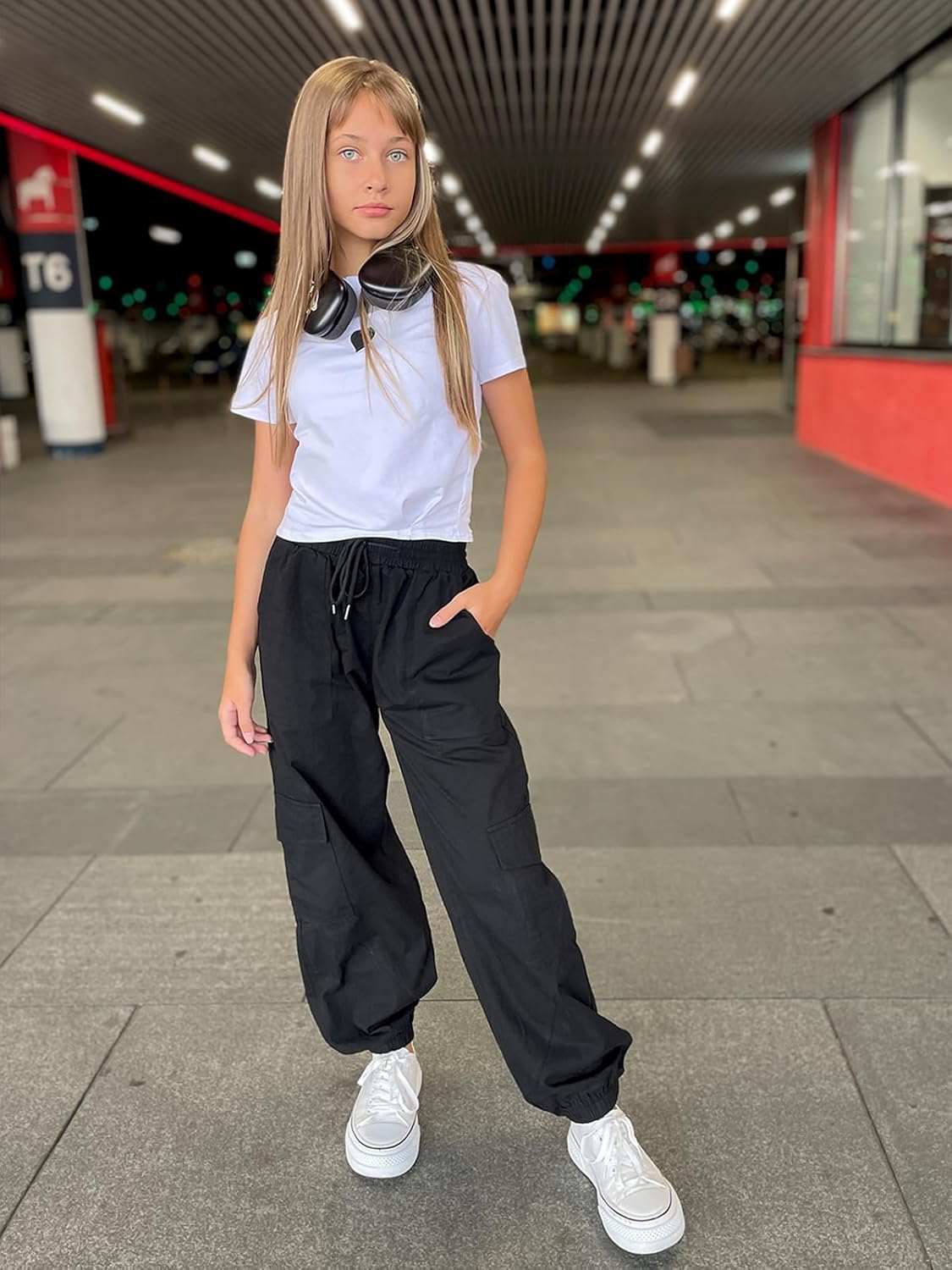Girls Cargo Pants - Kimoda - 7-14 Years