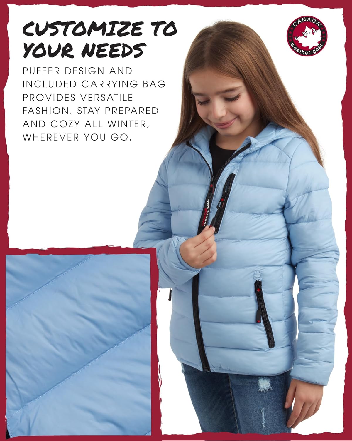 Available CanadaWeather Gear Puffie Jacket 7-16 - Lightweight packable waterproof