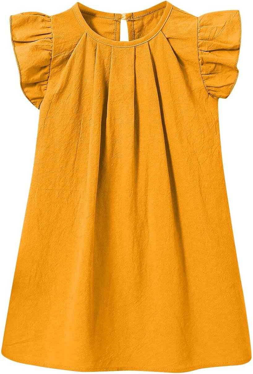 Stylish Ruffled Sundress for Toddler Girls Summer Beach wear